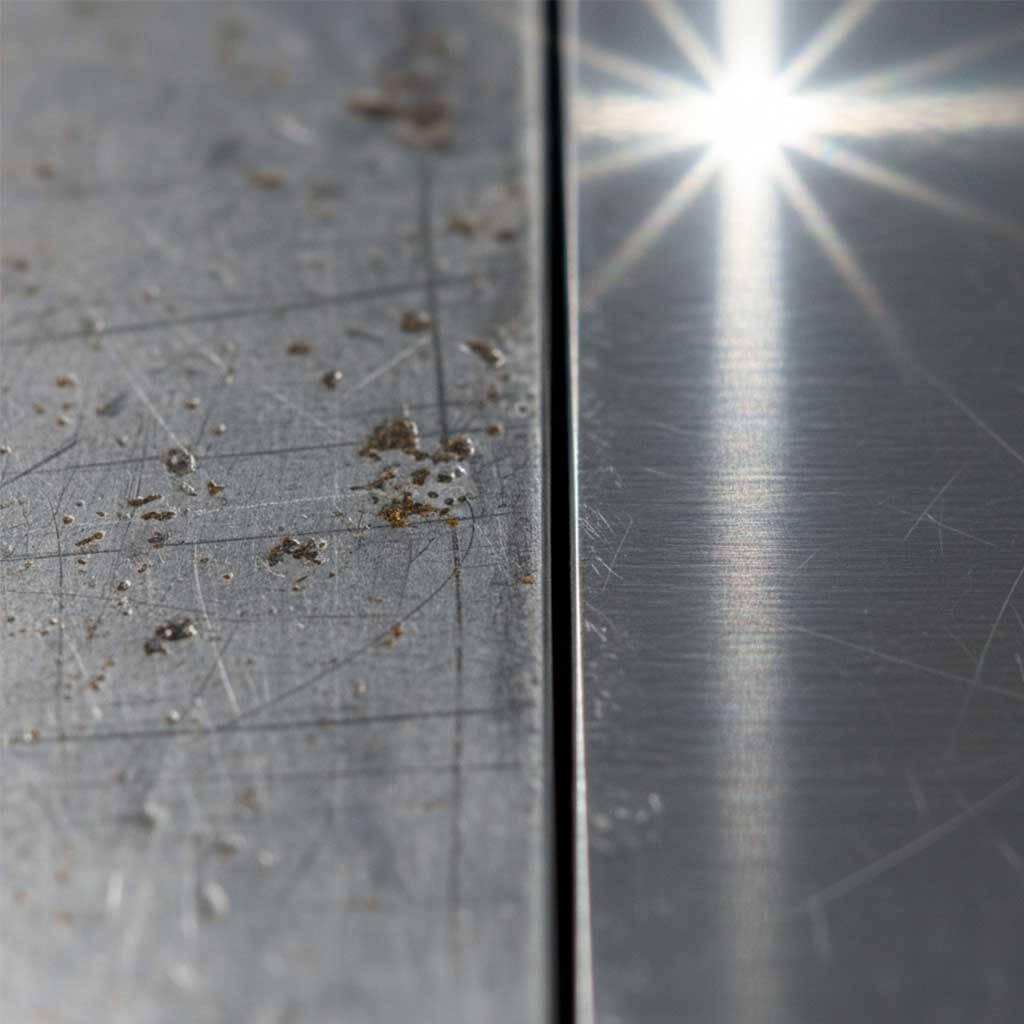 پولیش قبل از آبکاری- سطح پولیش شده و نشده