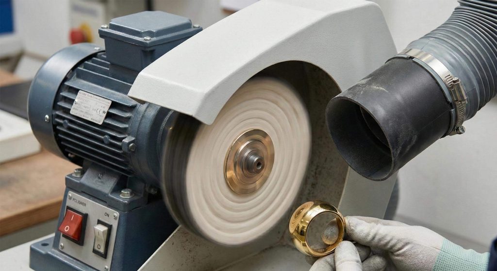 تجهیزات کارگاه آبکاری جواهرات؛ مکش ماشین پرداخت